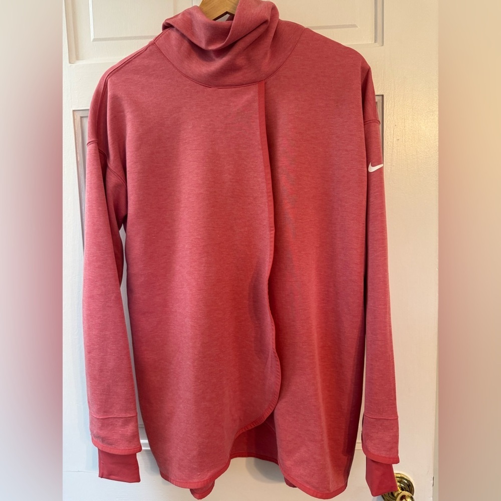 Nike Oversized Funnel Neck Pullover Hoodie Pockets Small